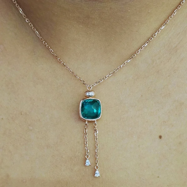 Regal Emerald Duo Necklace
