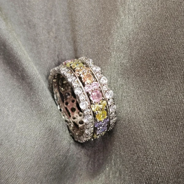 Celestial Aurora Eternity Ring