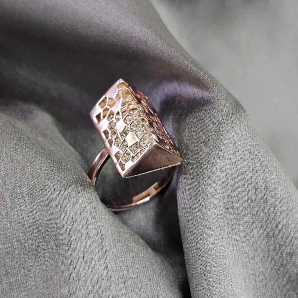 Rose Silver Prism Luxe Ring - Image 2