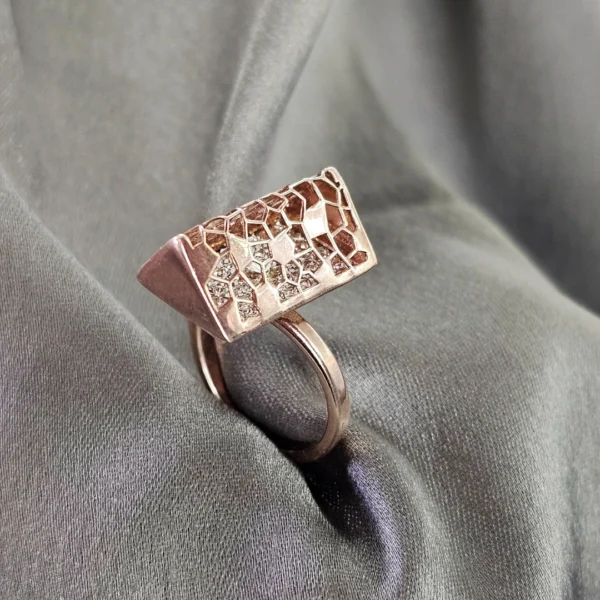 Rose Silver Prism Luxe Ring