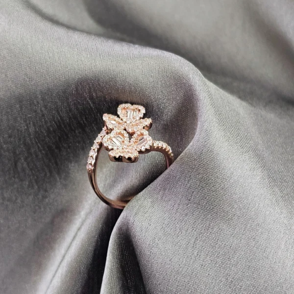 Golden Shamrock Bliss Ring - Image 2