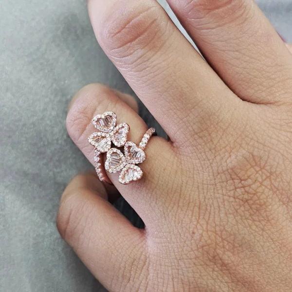 Golden Shamrock Bliss Ring - Image 3