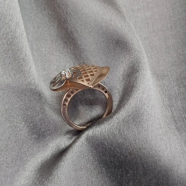 Honey Comb Heart Diamond Ring - Image 2