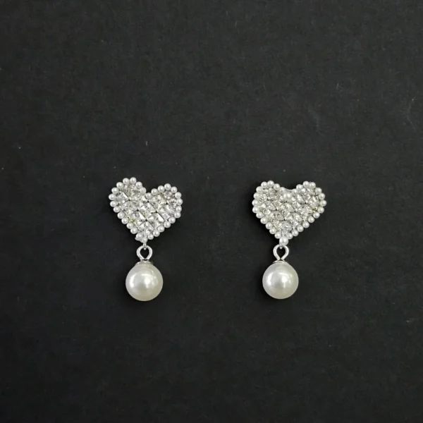 Pearl Hearts Earrings