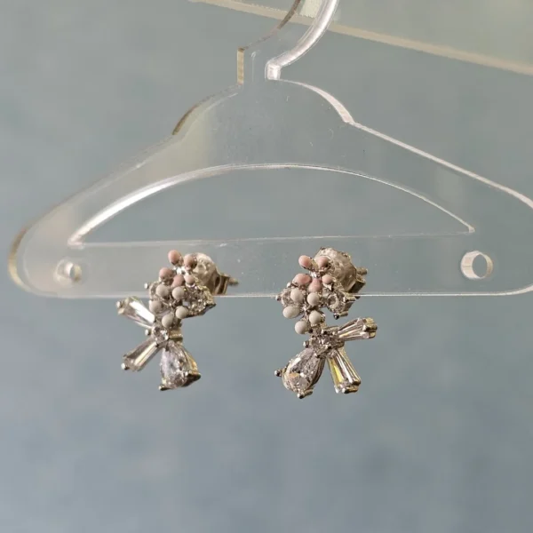 Flower Bow Earrings - Image 2