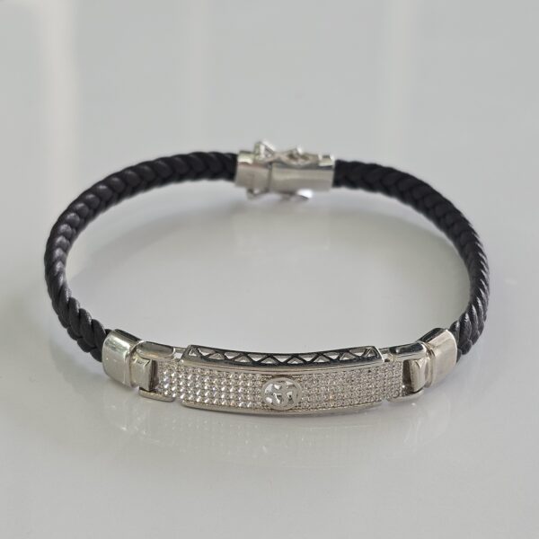 Om Leather Bracelet - Image 2