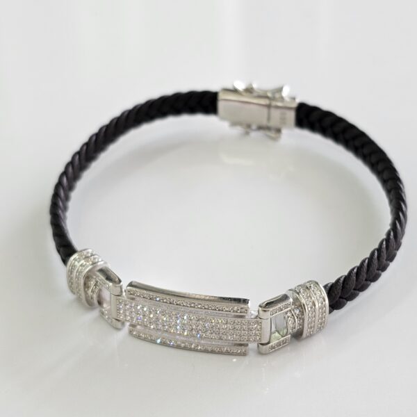 Power Bar Leather Bracelet - Image 2