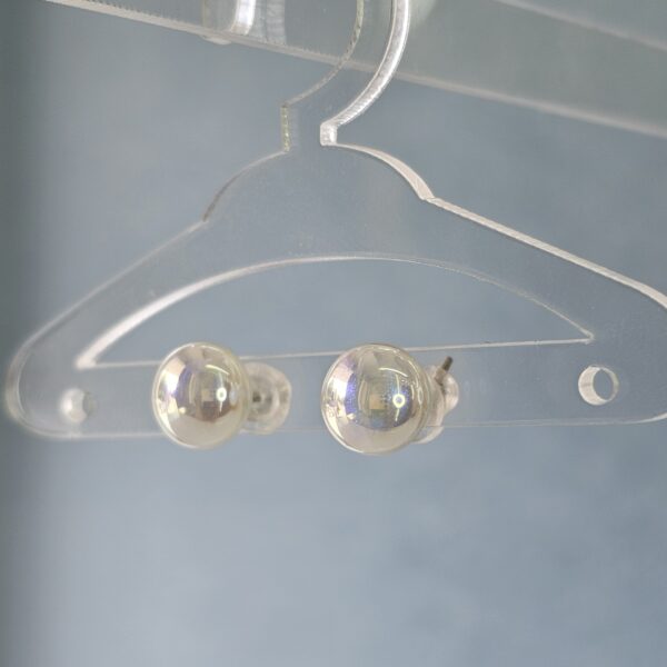 Chrome Pearl Earrings - Image 2