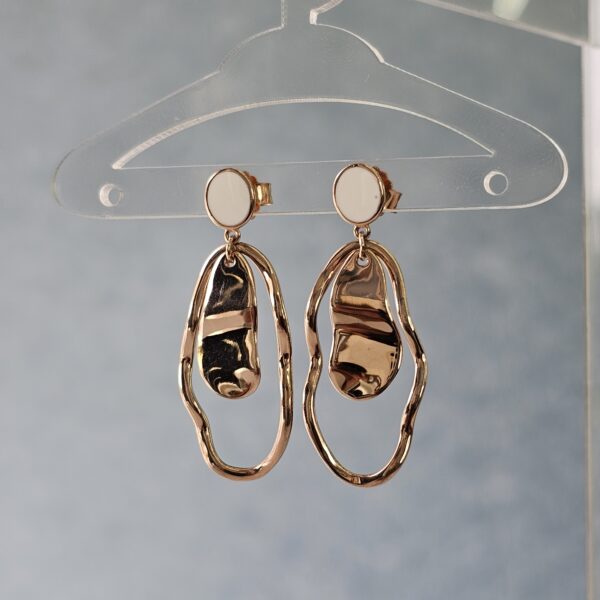 Abstract Loop Earrings - Image 2