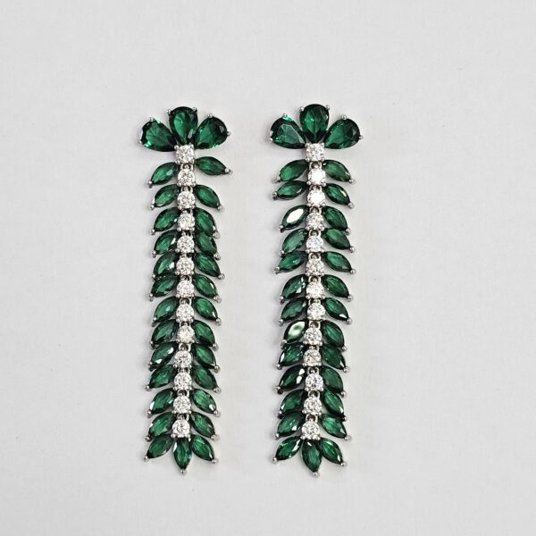 Emerald Leaf Trail earrings
