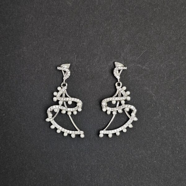 Pearl Spiral Earrings