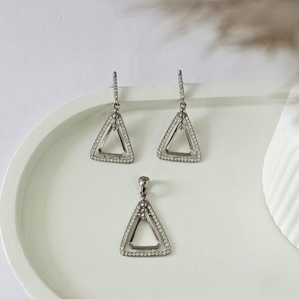 Dual Triangle Pendant Set