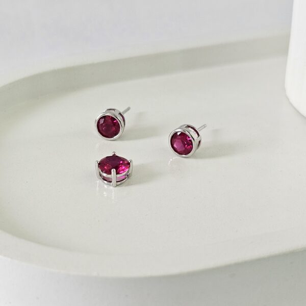 Ruby Solitaire Pendant Set - Image 2