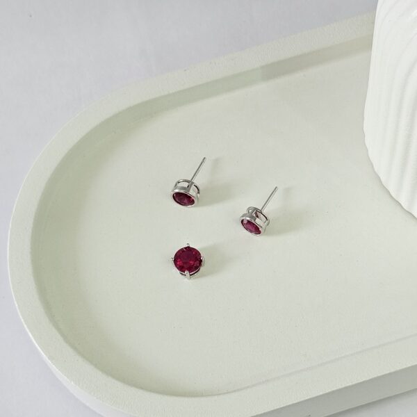 Ruby Solitaire Pendant Set