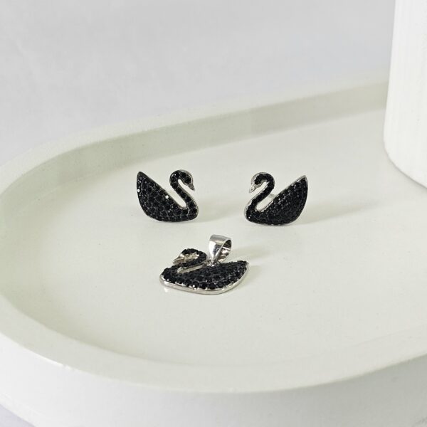 Black Swan Pendant Set - Image 2