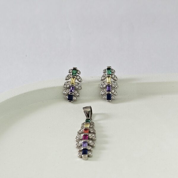 Rainbow Feather Pendant Set - Image 2