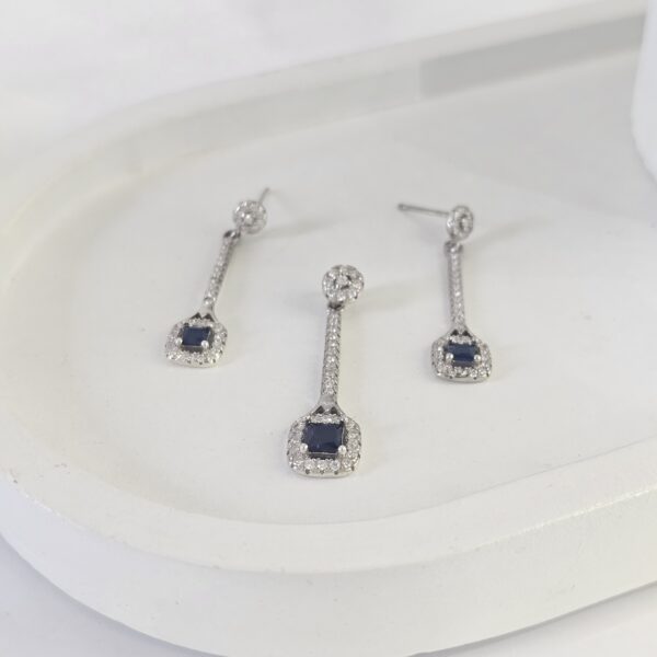 Sapphire Hanging Pendant Set - Image 2