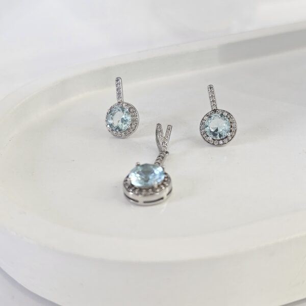 Sea Blue Pendant Set - Image 2