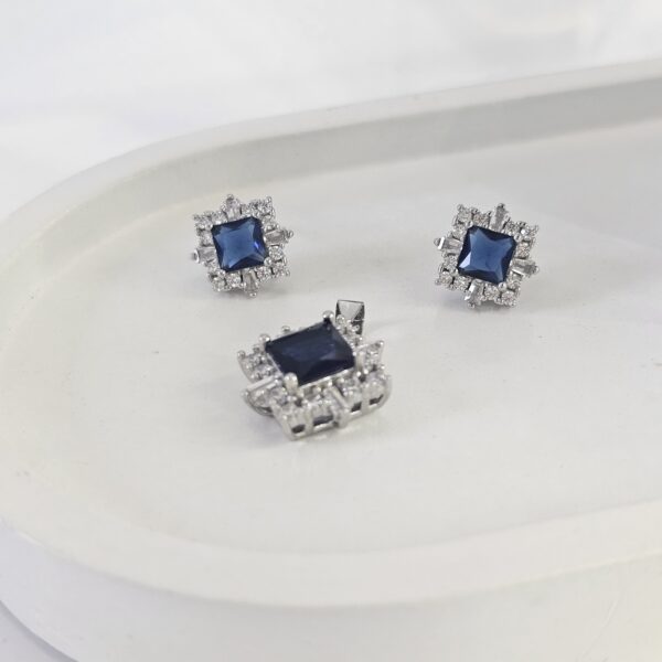 Sapphire Sparkle Pendant Set - Image 2