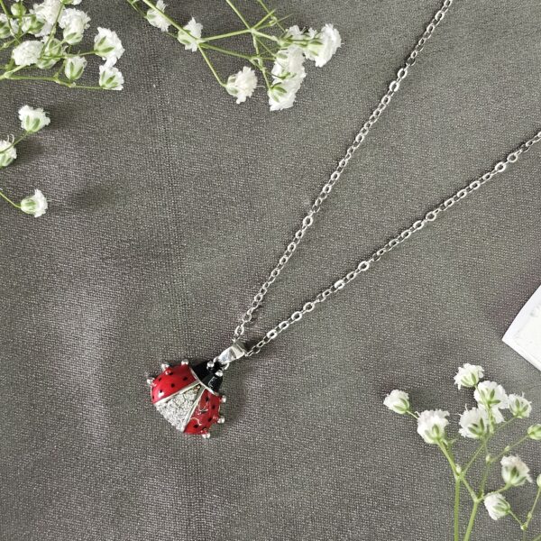 Beetle & Floral Necklace Set - Image 2