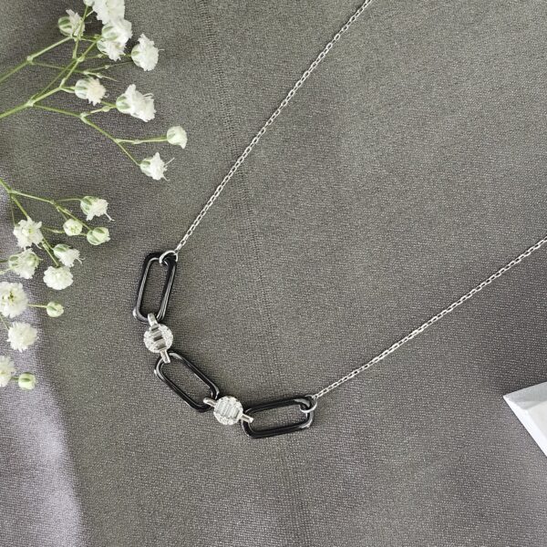 Black Links Necklace Set - Image 2