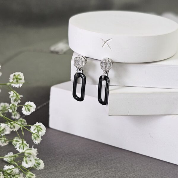 Black Links Necklace Set - Image 3