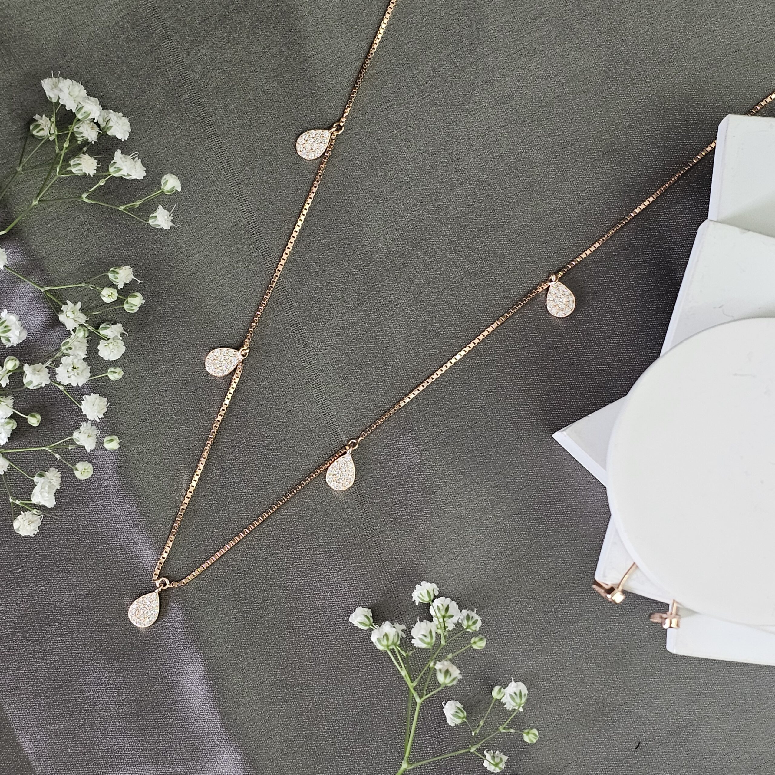 Dew Drop Charm Necklace Set