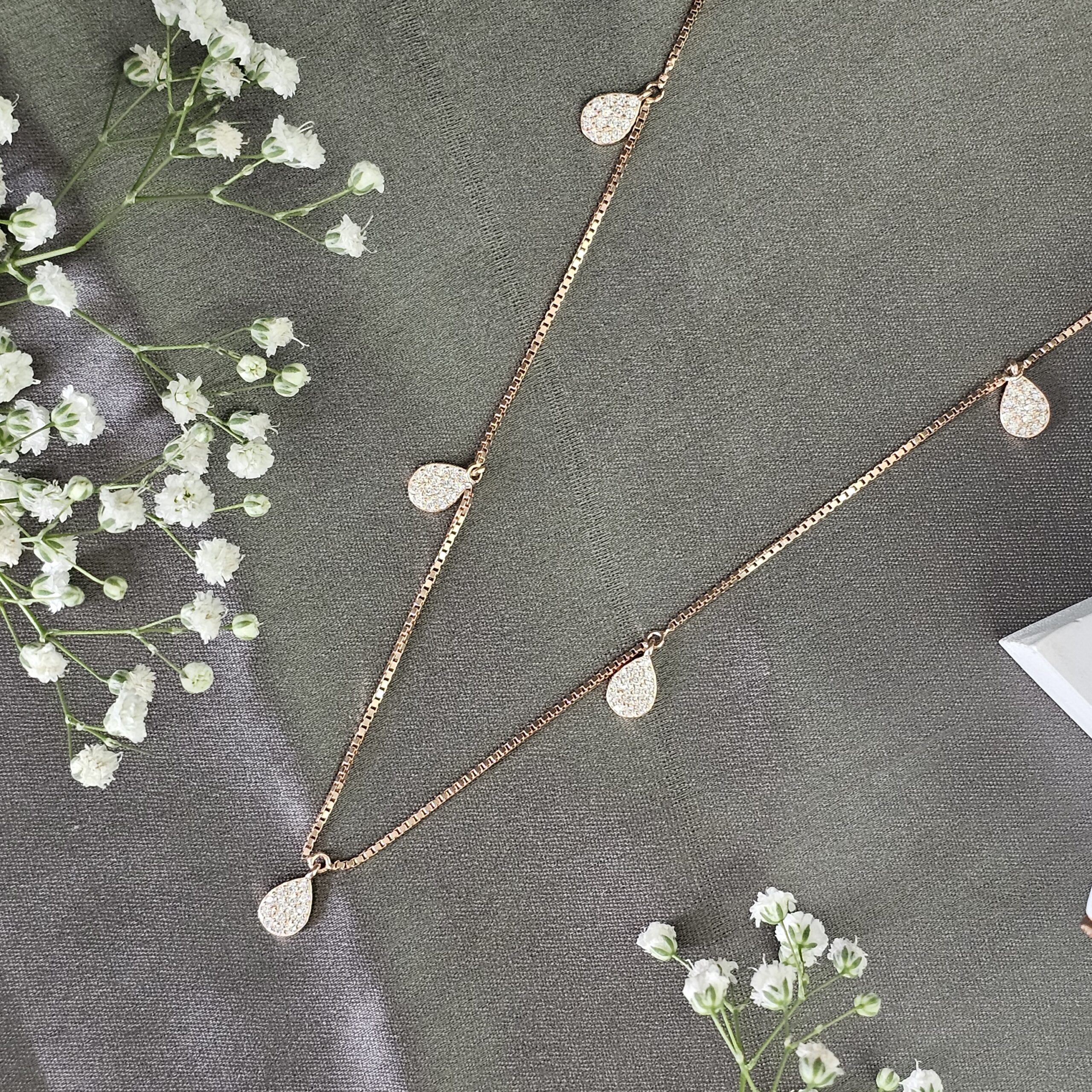 Dew Drop Charm Necklace Set - Image 2